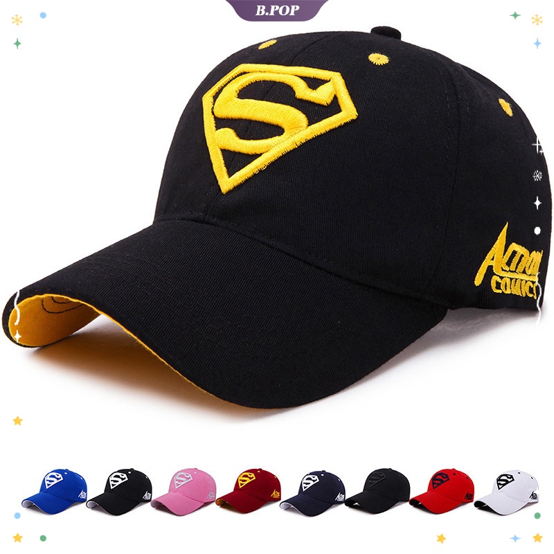 Nón Lưỡi Trai Thêu Logo Superman Thời Trang Dành Cho Cặp Đôi