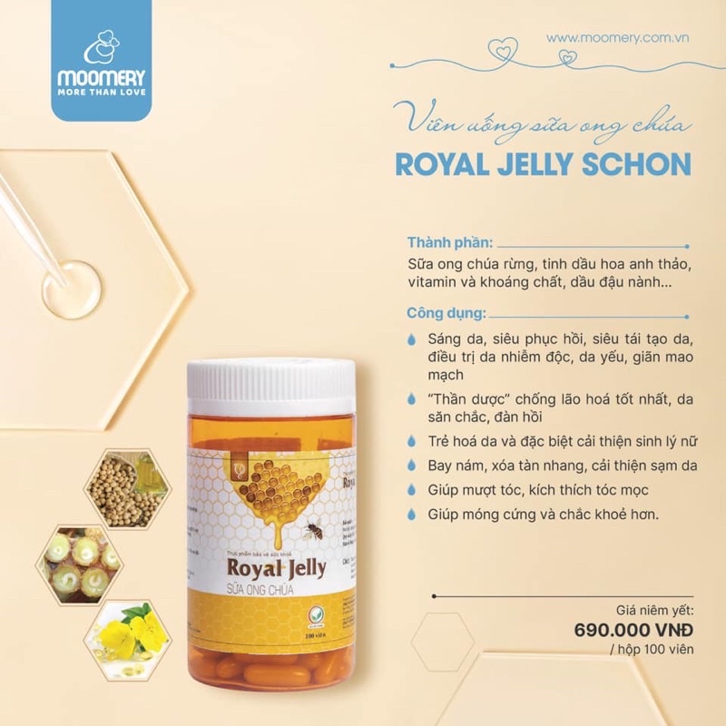 [Chính hãng] Viên sữa ong chúa tươi nguyên chất Royal Jelly Schon