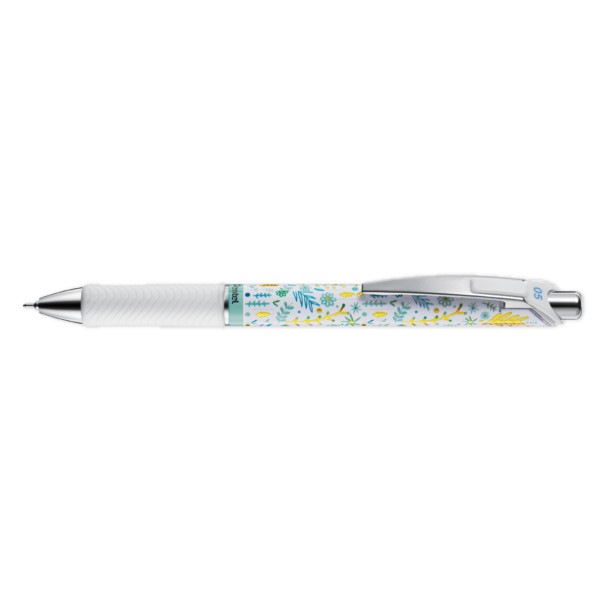 Bút gel Pentel Energel Roller BLN75KW - Kawaii Dainty Florals - Needle tip 0.5mm - Màu xanh dương (Blue)