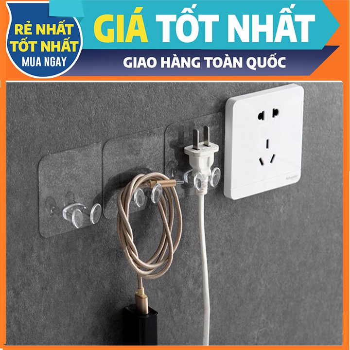 ~1 Móc Dán Tường Chịu Lực Gài Dây Sạc, Điện Thoại , Phích Cắm Điện Gcnt