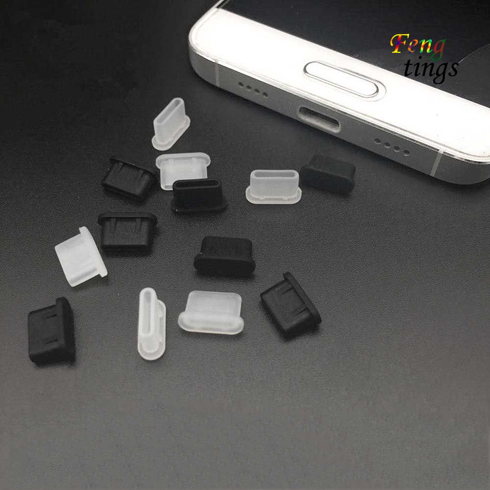 5 nút bịt chống bụi bằng silicon mềm cho cổng sạc Type điện thoại / máy tính bảng