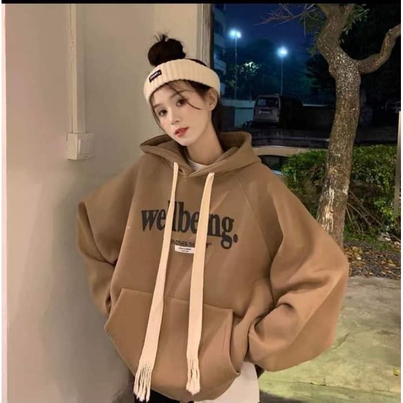 Áo hoodie form rộng vải nỉ lót bông đay dặn - áo hoodie unisex nam nữ mặc đẹp
