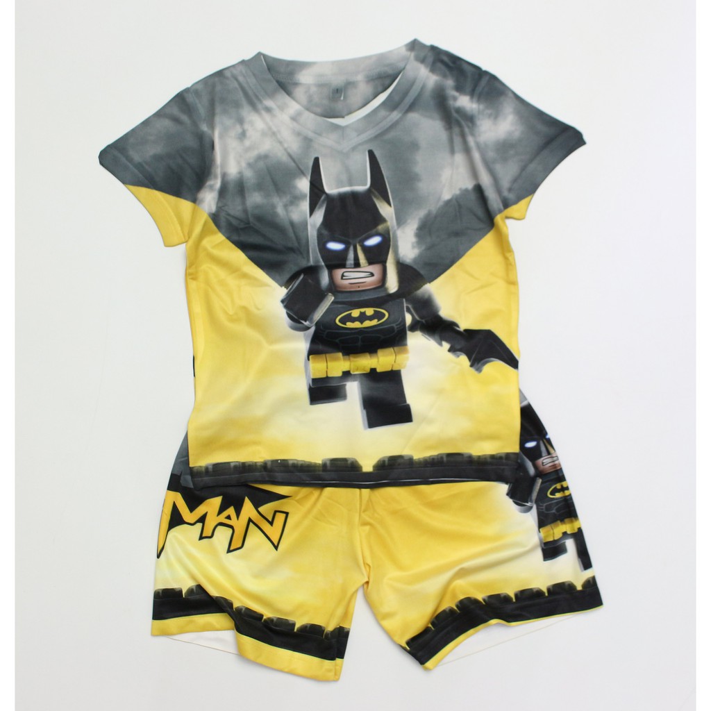 Quần áo bé trai in hoạt hình người dơi Batman chất Thun lạnh KunKun Kid TP446 - Đồ bộ trẻ em size đại 10-60kg