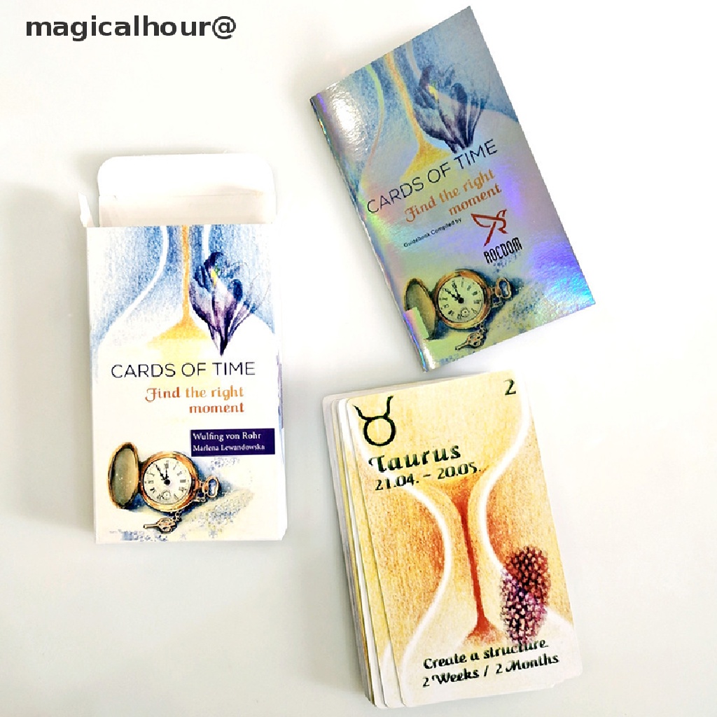 Magicalhour 33pcs Tarot Cards of Time Deck Tarot Card Oracle Cards Find the Right Moment new