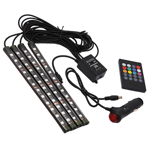 Dây Đèn Led Kevanly Gắn Bên Trong Xe Hơi 4x12 Rgb