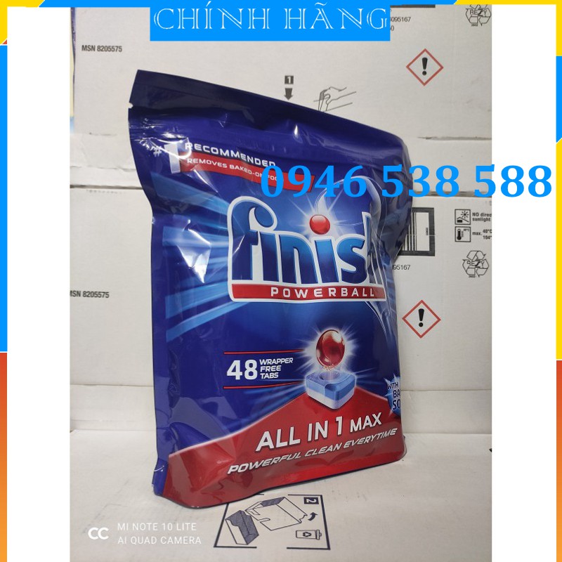 Viên rửa bát Finish All in 1 max túi 48 viên
