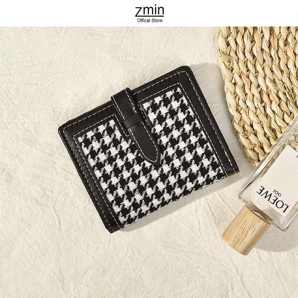 Ví bóp nữ đựng tiền mini cầm tay Zmin, chất liệu da PU cao cấp - V055