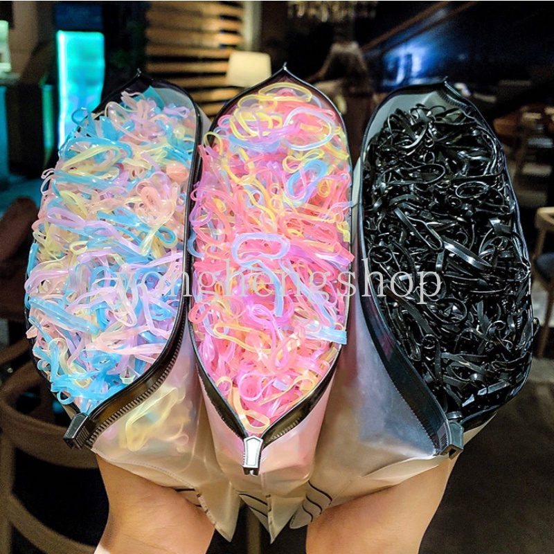 Set 500 Dây Buộc Tóc Co Giãn Thời Trang Cho Nữ