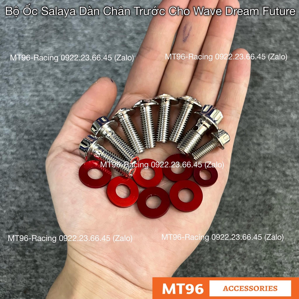 Bộ Ốc Dàn Chân Trước Salaya Cho Wave Future Vario Airblade Vision Chuẩn Inox304 Siêu Sáng