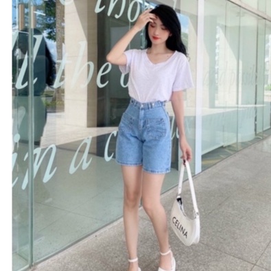 Quần Jeans Nữ, Quần Ngố Lửng Ống Rộng Dáng Chữ A Lưng Cao Vải Cực Xịn, Chất Jeans Cotton Thoáng Mát, Mềm Mịn_Mã N257