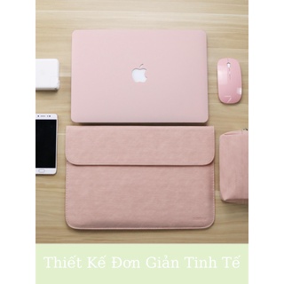 Túi Da Chống Sốc Macbook/Surface/Laptop Siêu Mỏng Thời Trang Bằng Da PU Cao Cấp, Kháng Nước Chống Thấm 13 14 15 16inch