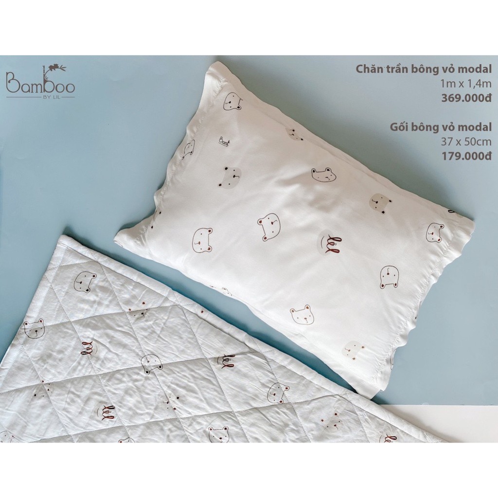 [CHÍNH HÃNG] Chăn trần bông trẻ em vải sồi Bamboo by Lil