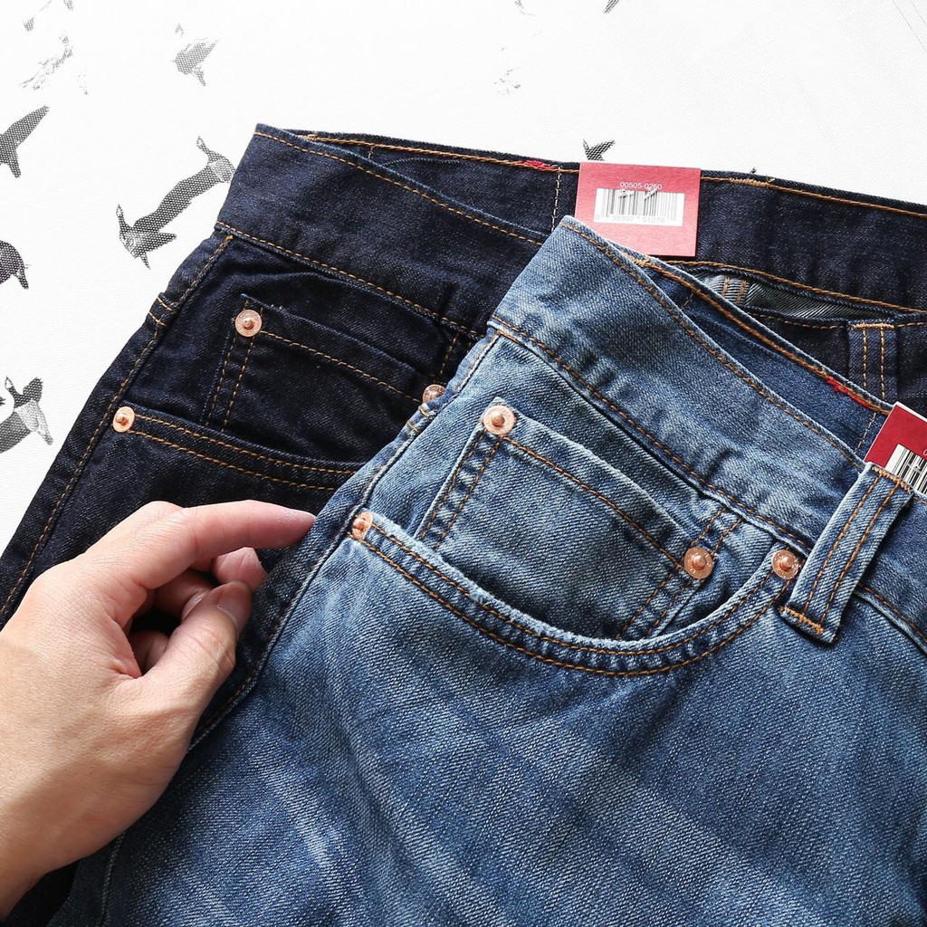 Quần short jeans nam LEVI 4 màu trơn form suông thoải mái - shop LA STORE