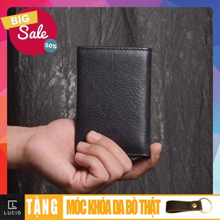 Ví Đứng Đựng Thẻ, Giấy Tờ Tiện Lợi, Nhỏ Gọn Da Bò Thật 100% LUCIO VD02
