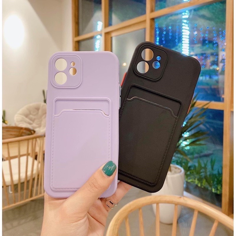 Ốp Lưng Iphone Viền Vuông, Dẻo Kèm Túi Card Phím Màu 7Lus,8Plus,x,xs,xsmax,11,11promax,12,12promax,13,13promax
