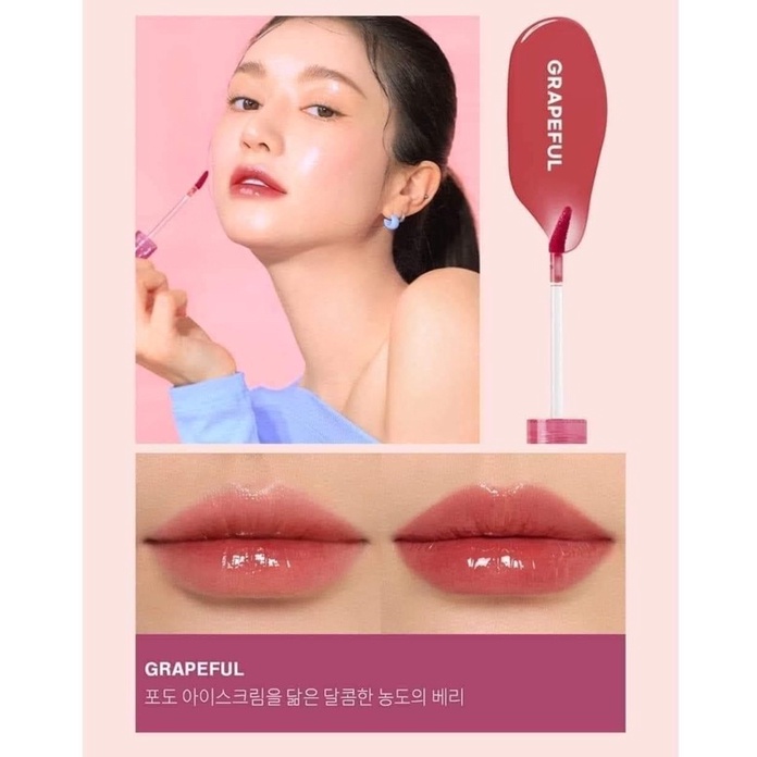 Set son 3CE syrup layering tint mini 5 màu + túi đựng mỹ phẩm 3CE chính hãng