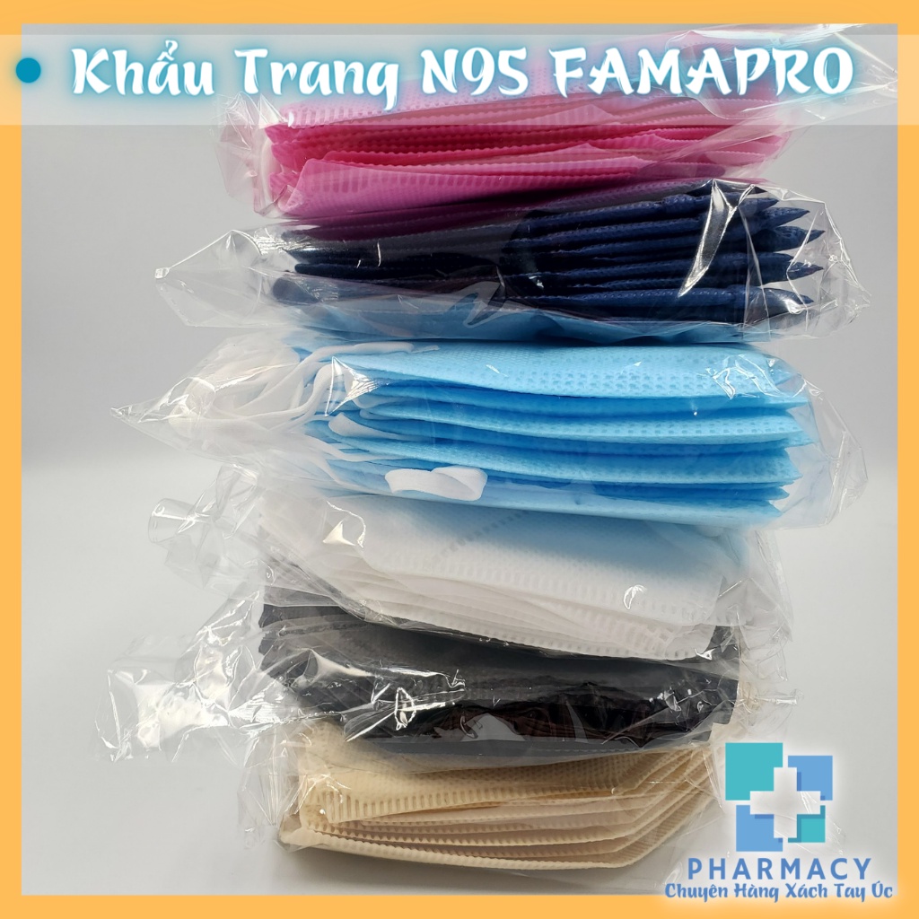 Khẩu trang N95 Famapro Vn95 Chính Hãng - Dây đeo khẩu trang chống đau tai - Pharmacy