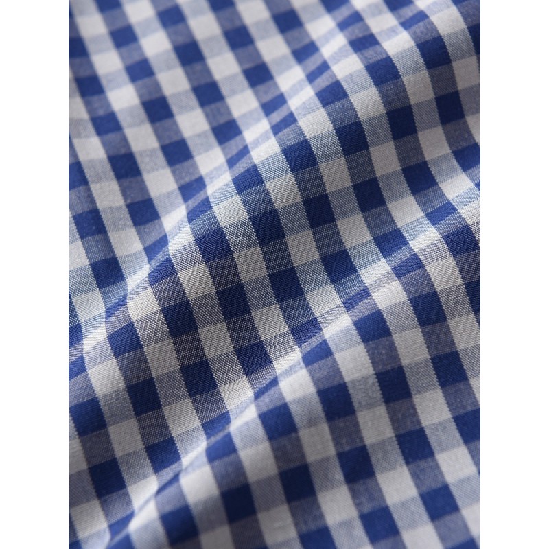 Áo Sơ Mi Nam Ngắn Tay Owen AR22669NT Somi Cộc Tay Công Sở Cao Cấp Xanh Navy Xám Kẻ Caro Nhỏ Chất Sợi Tre Regular Fit | BigBuy360 - bigbuy360.vn