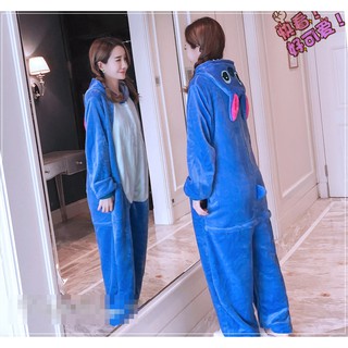 (Order) Bộ đồ ngủ lông hình thú Stitch (có size trẻ em)