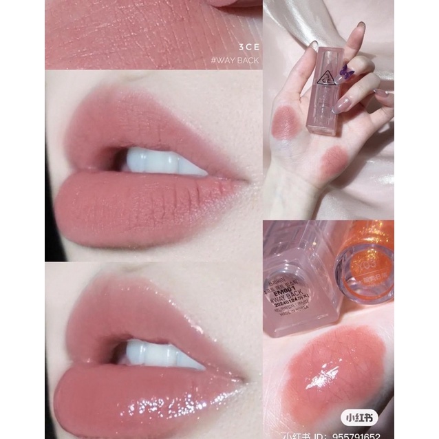 SON 3CE SOFT MATTE LIPSTICK LIMITED - WAY BACK &amp; HAZY ROSE