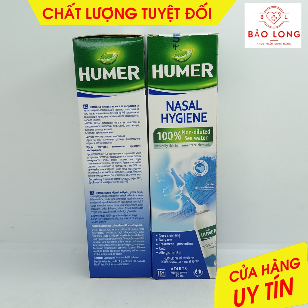 Xịt muối biển Humer người lớn 150ml