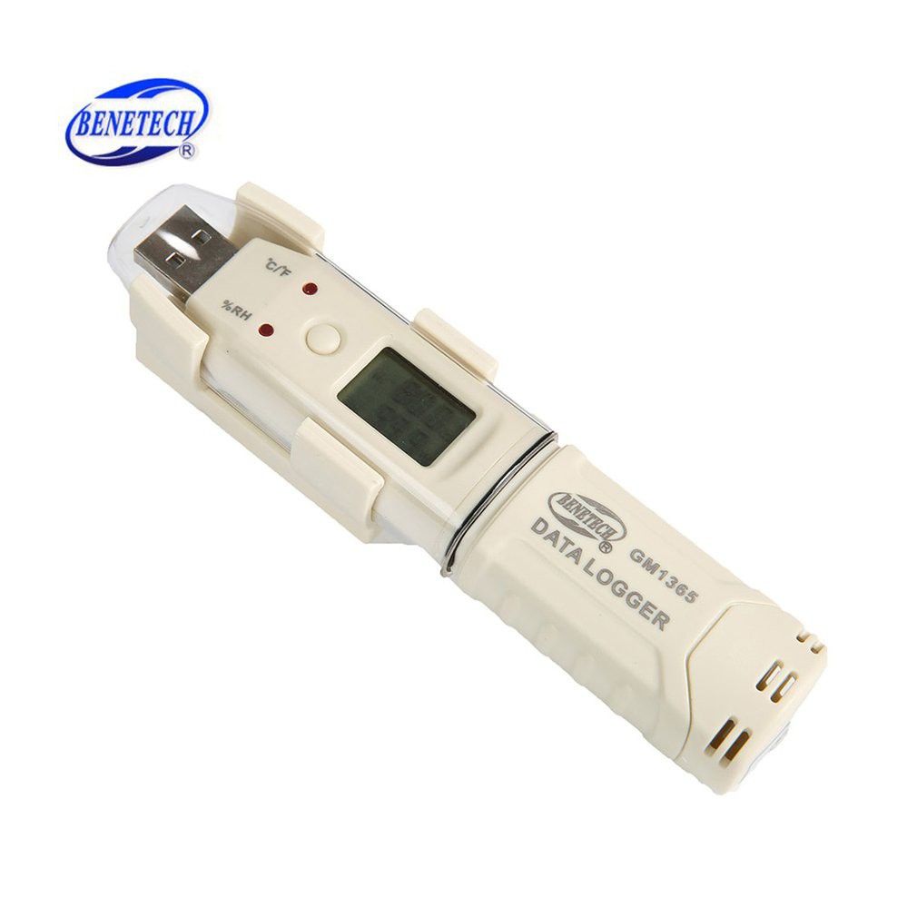 ✕[COD]Máy ghi dữ liệu nhiệt độ và ẩm tự động kỹ thuật số Benetech GM1365 có đầu USB