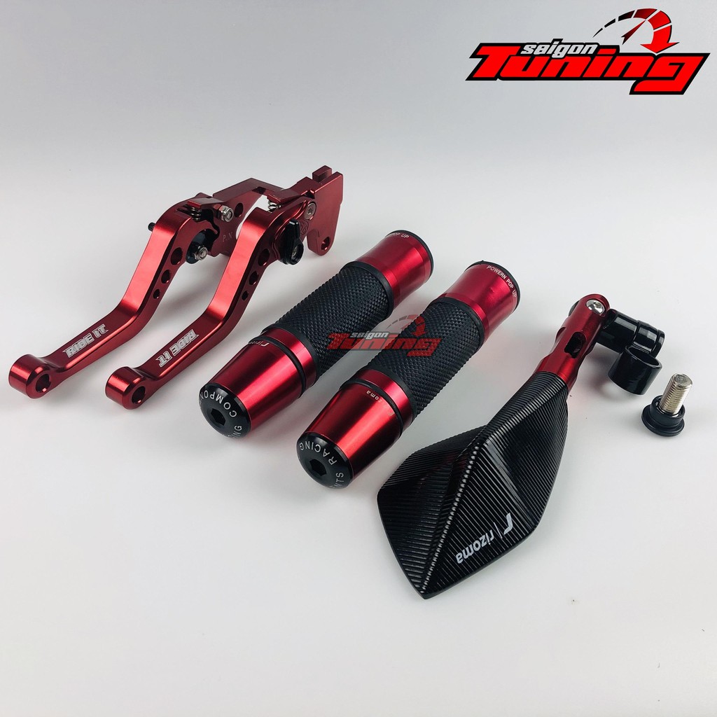 XE EXCITER VÀ NVX  COMBO 3 BAO TAY RIZOMA +THẮNG  6 SỐ +GƯƠNG RIZOMa