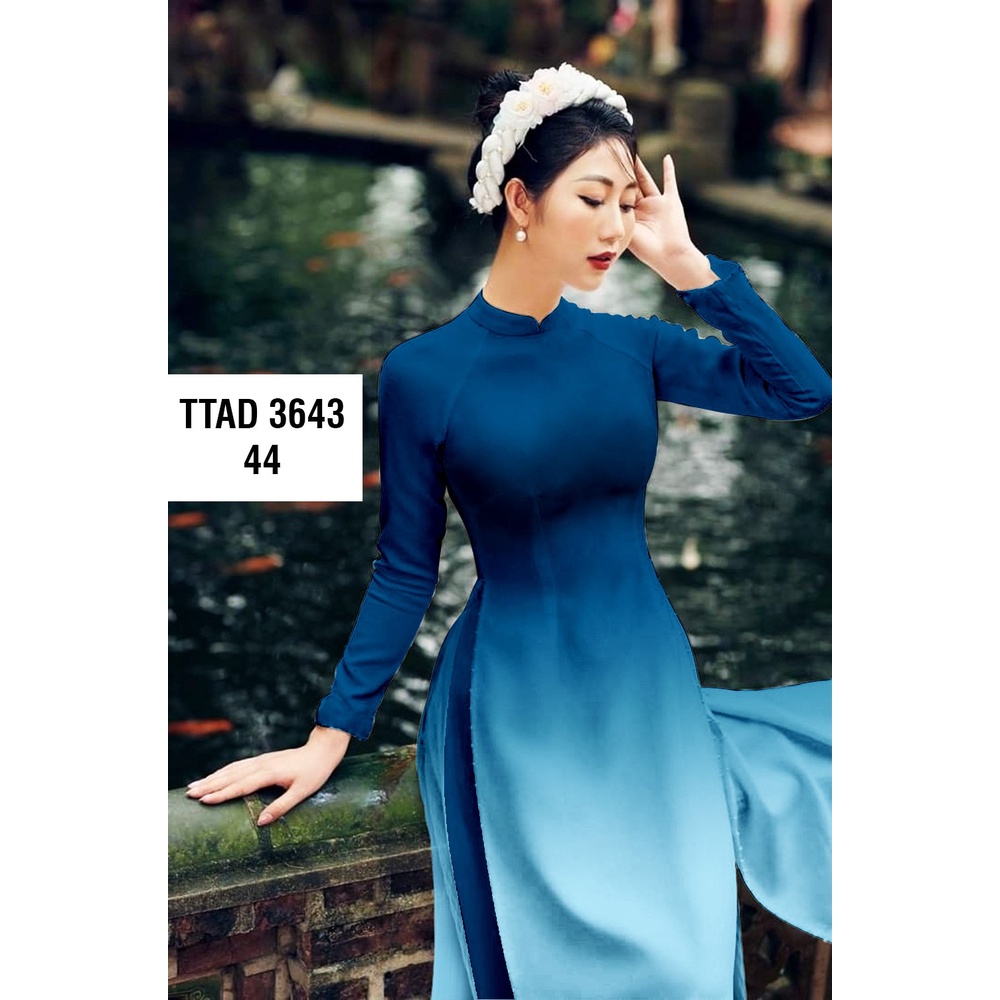 VẢI MAY ÁO DÀI IN KỸ THUẬT SỐ MÀU SẮC OMBRE