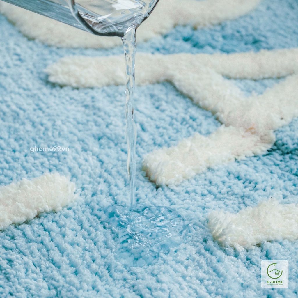 Thảm chùi chân Ghome cao cấp sợi len mềm mịn thấm nước tốt cho phòng tắm TC01BAUDUC