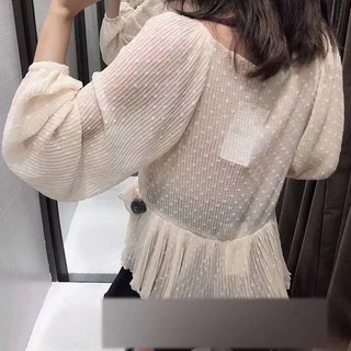 Áo voan cổ V