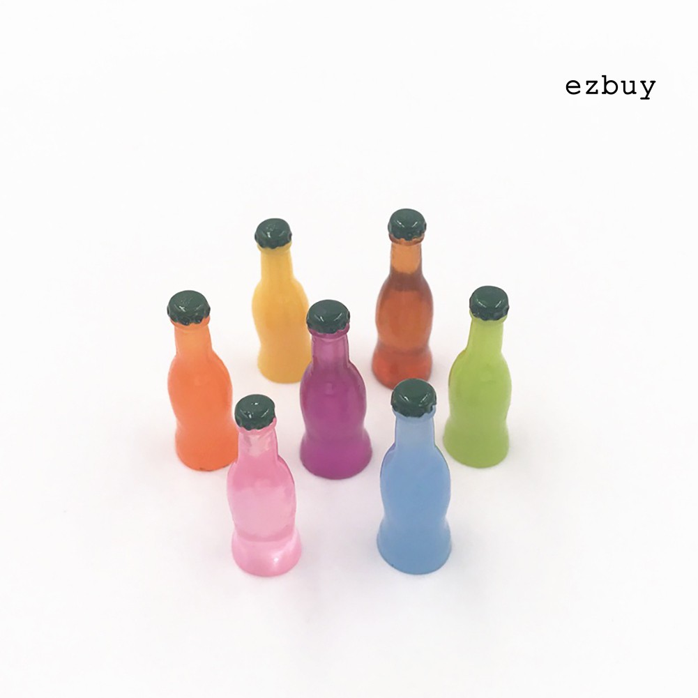 Set 7 mô hình chai đựng nước ngọt/rượu thu nhỏ cho nhà búp bê