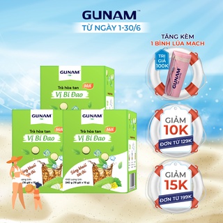 [Tặng bình lúa mạch] Combo 3 hộp trà bí đao GUNAM (hộp 16 gói x 15g)