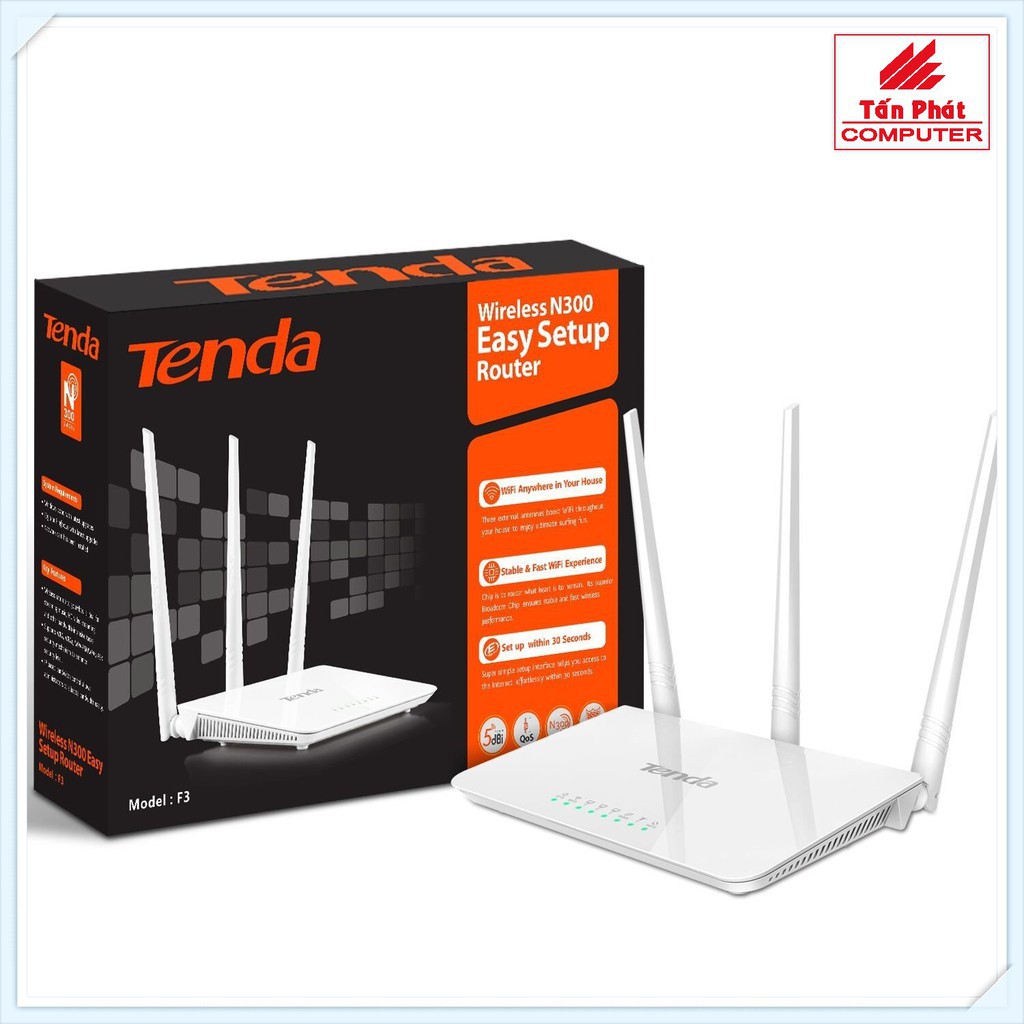 sale Bộ Phát Wifi Chuẩn N 300Mbps Tenda F3