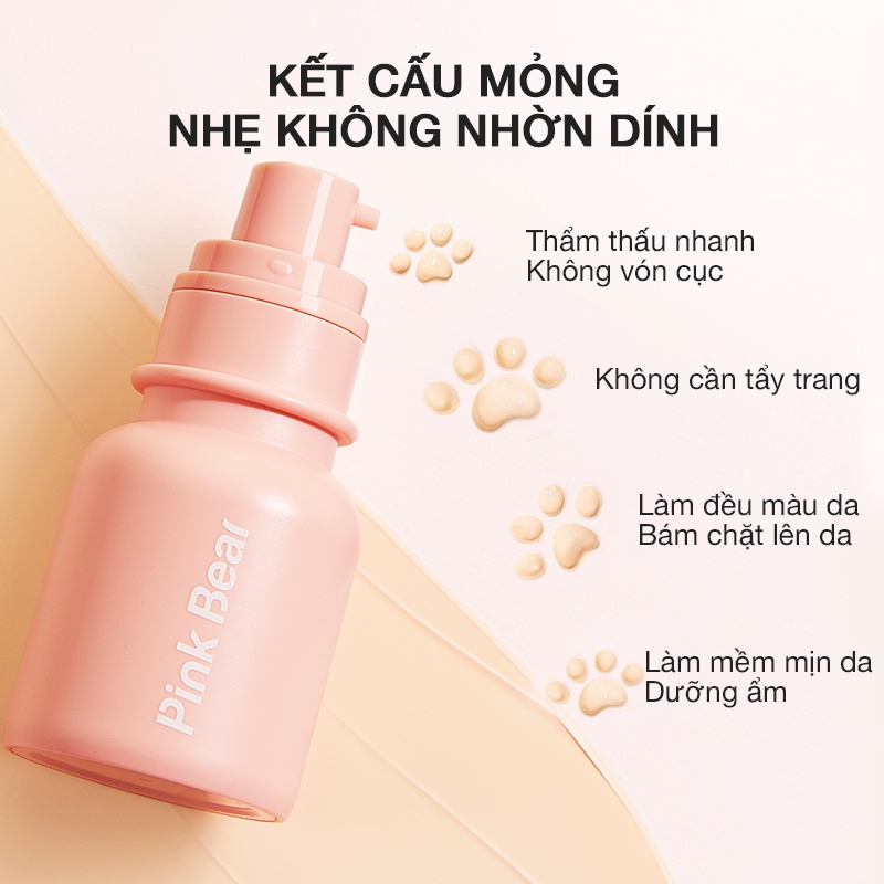 Kem Nâng Tone Da Pink Bear Dưỡng Ẩm Che Khuyết Điểm Hiệu Quả Làm Mềm Mịn Da  15g | BigBuy360 - bigbuy360.vn