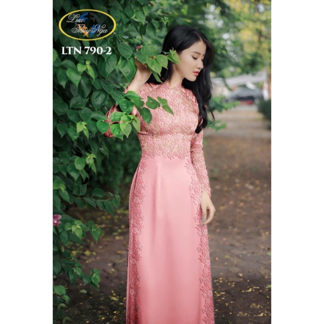 Vải áo dài giả ren