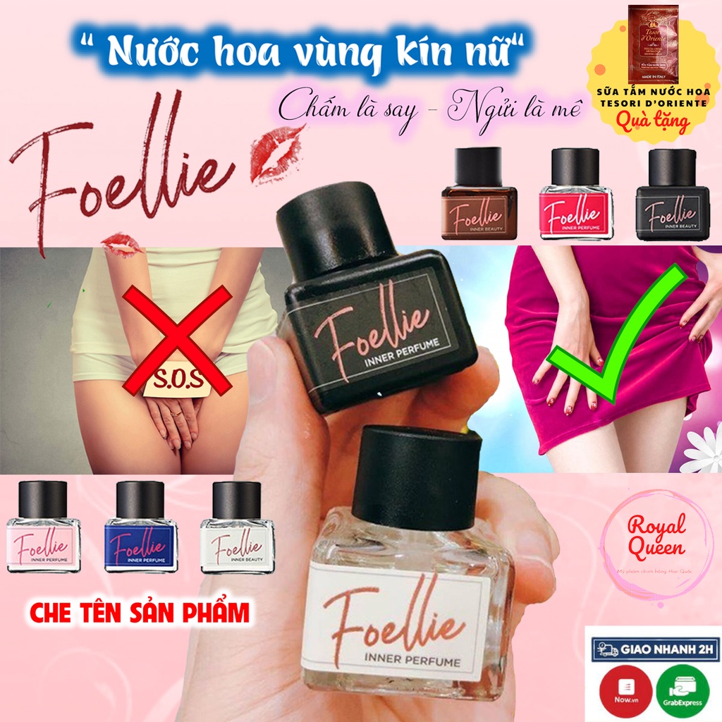 Nước Hoa Vùng Kín FOELLIE  5ml chính hãng cao cấp hương thơm sexy quyến rũ, độ lưu hương lâu giúp thơm bím, thơm cô bé