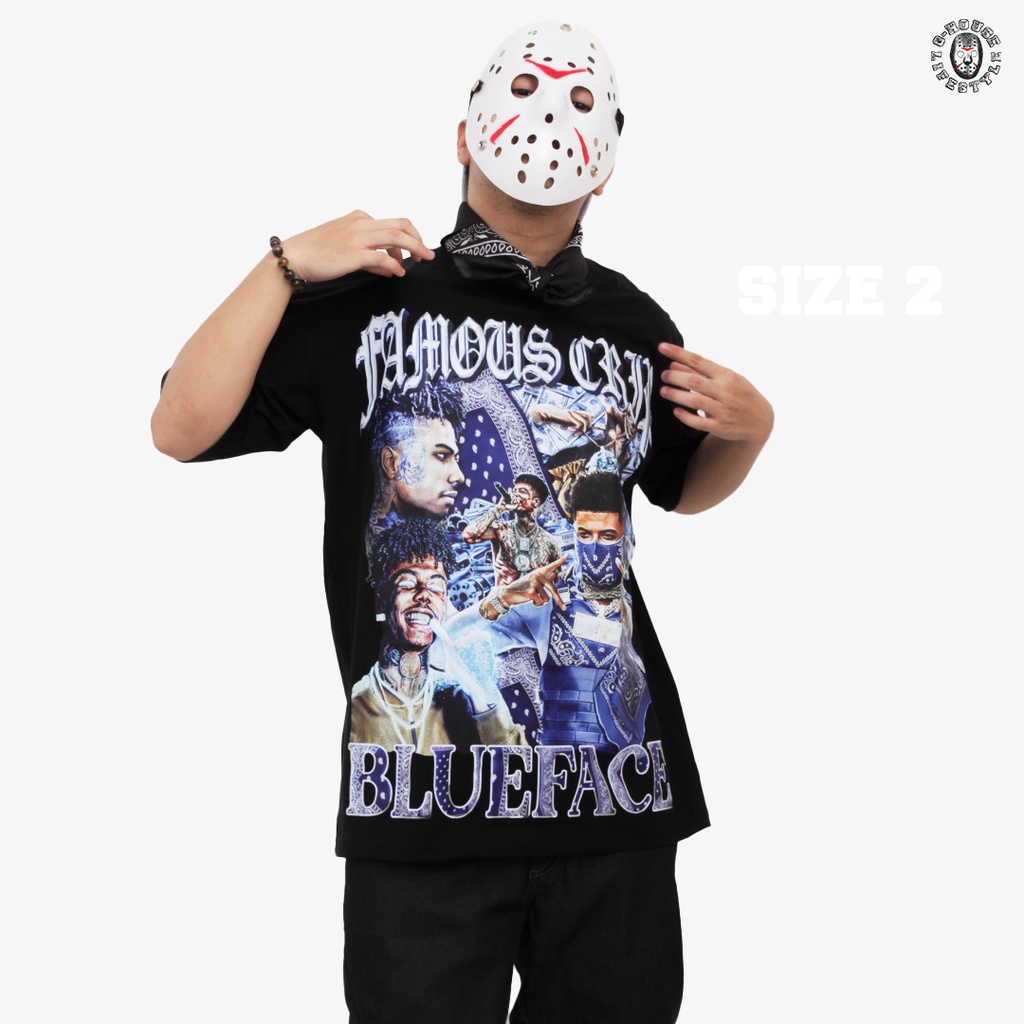Áo Thun Rapper Blueface Oversize Phong Cách Hiphop Unisex G-House Lifestyle
