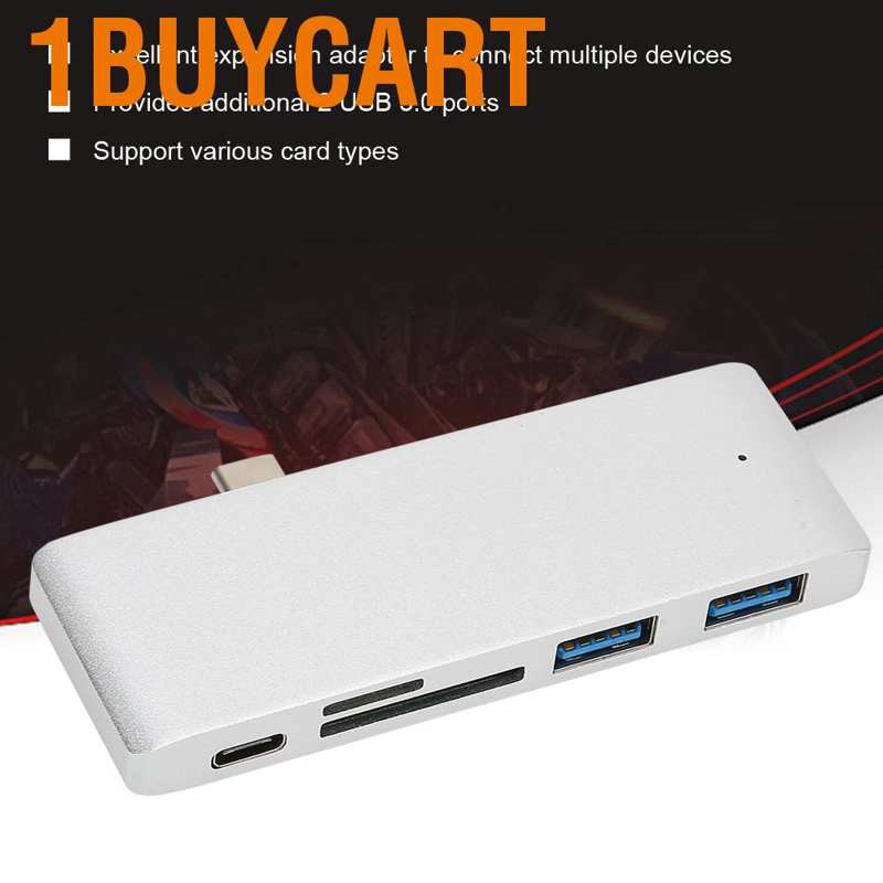 1 Hub Usb C Hub 5 Trong 1 Cổng Usb 3.0 Cho Macbook Pro / Air