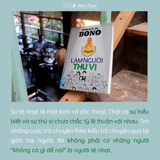 [Outlet S7] Sách Làm Người Thú Vị (Edward de Bono) - First News