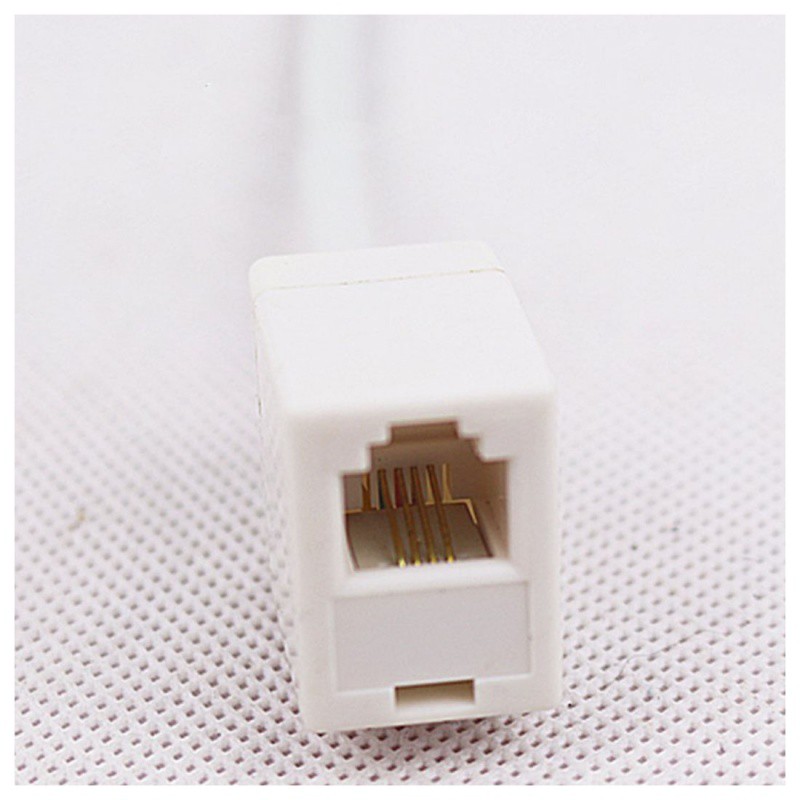 2 socket 8P4C / RJ45 male RJ11 6P4C to female M / F Adapter telephone