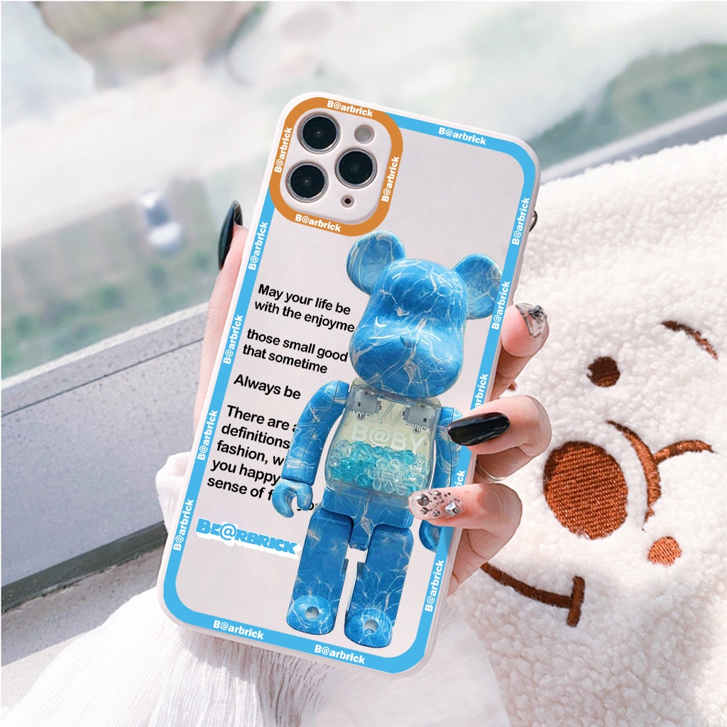 Ốp lưng iphone Be@r. Brick cạnh vuông cho iphone 11 7plus 8plus x xsmax 11pro max 12pro 12promax 13promax e103