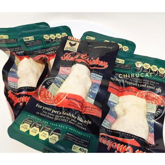 Ức gà hấp ăn liền cho chó mèo Masti Chicken/ Real Chicken 40g