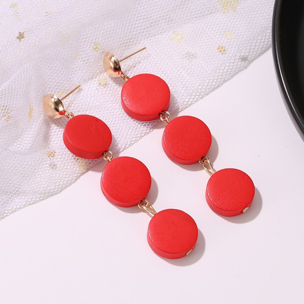 Đôi Bông Tai Họa Tiết Hình Học Kiểu Dáng Trẻ Trung Cho Nữ