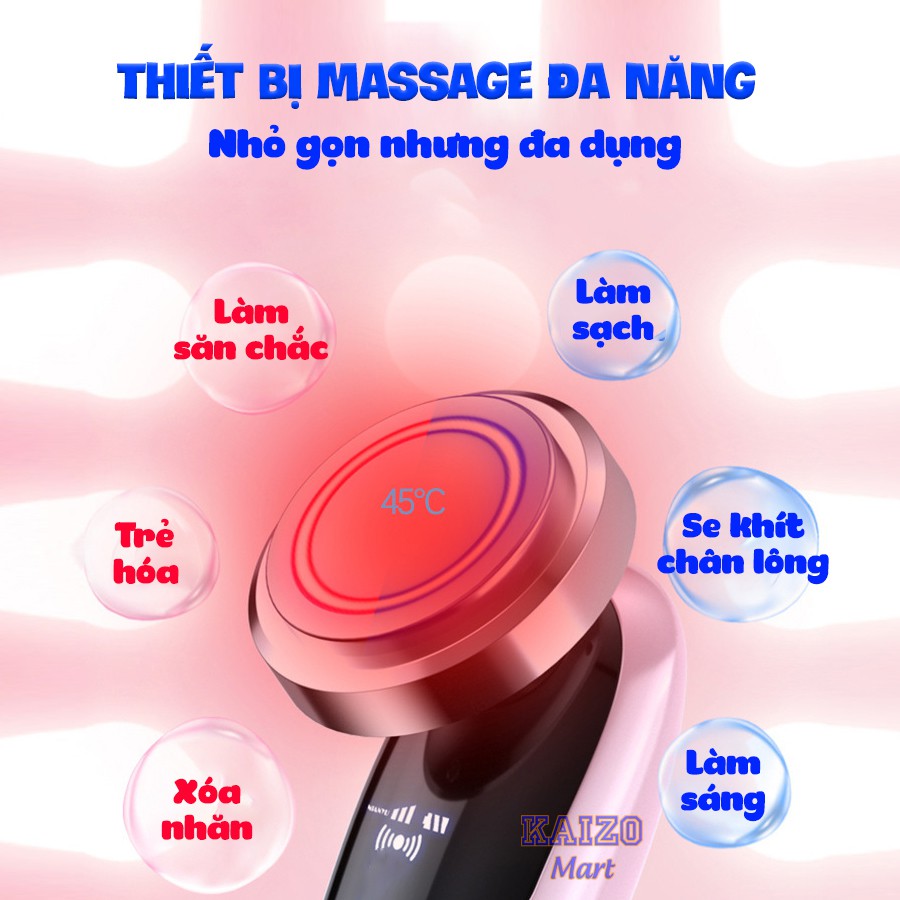 Máy massage mặt - mát xa mặt, làm sạch, trẻ hóa - Chăm sóc da mặt đa năng - HDSD Tiếng Việt -Mianz Store | BigBuy360 - bigbuy360.vn