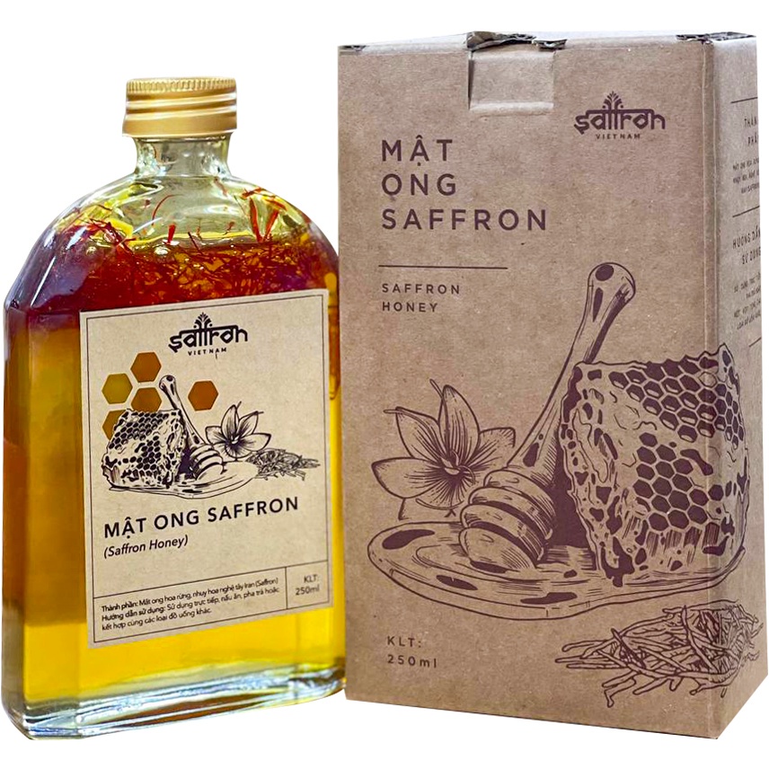 Mật ong mix Saffron nhụy hoa nghệ tây 250ML