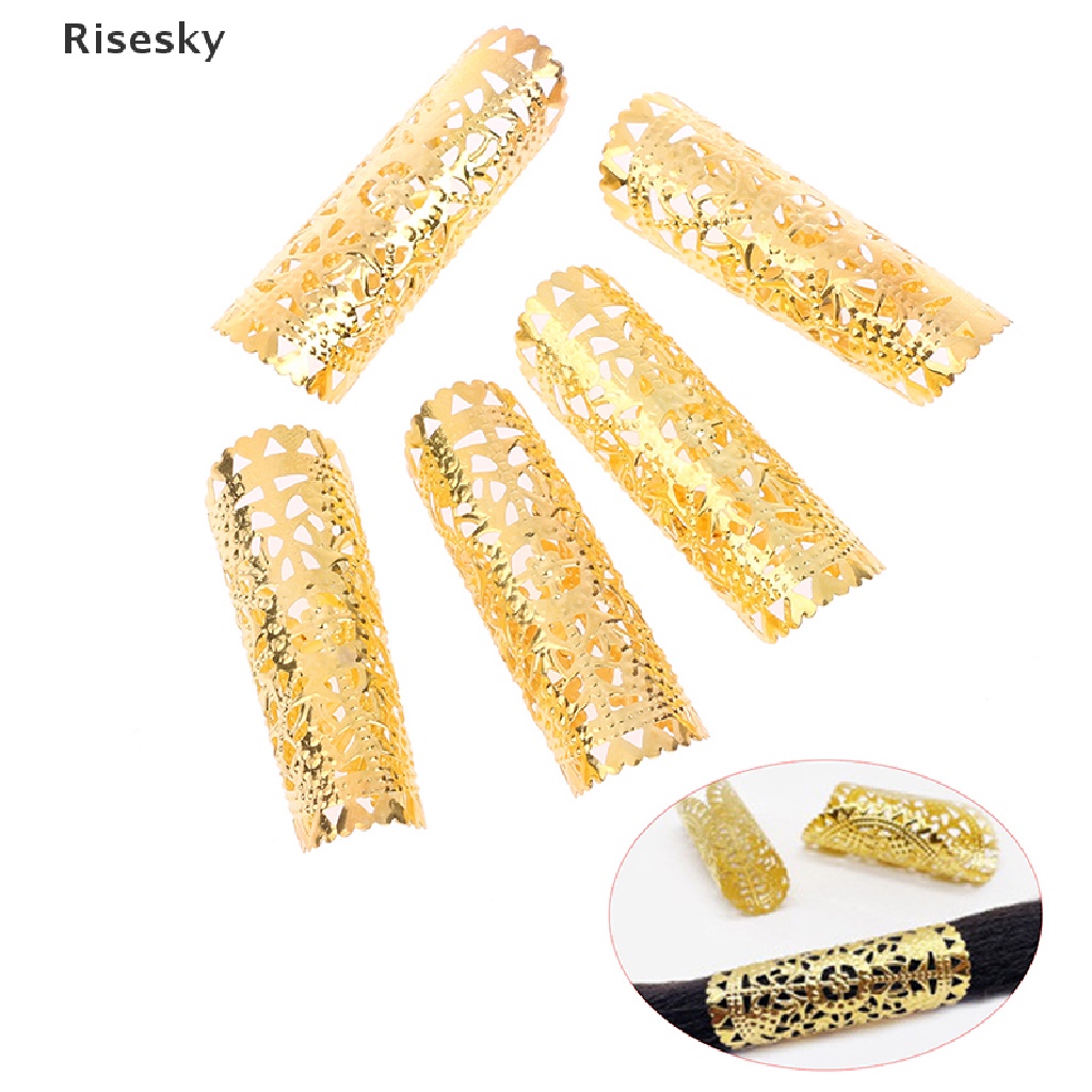 Set 5 Kẹp Màu Vàng DIY Dùng Để Tết Tóc Dreadlock Có Thể Điều Chỉnh