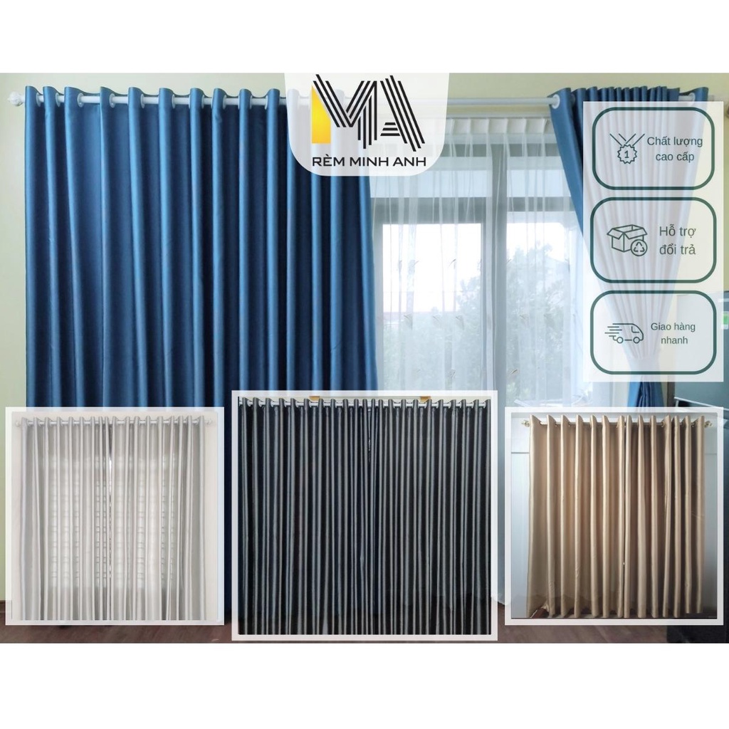 Rèm cửa sổ phòng ngủ phòng khách ,chống nắng 97% - Rèm dán tường cửa sổ.