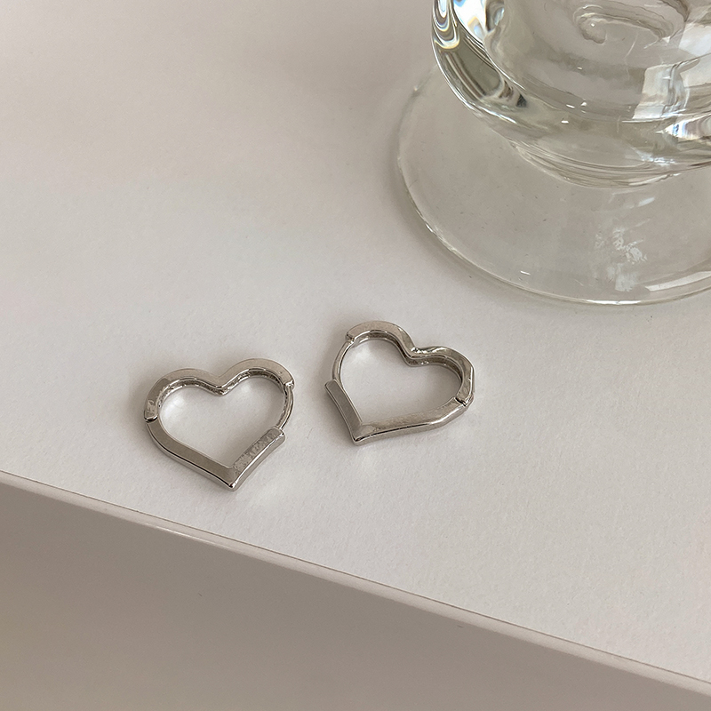 Hoa Tai Hình Trái Tim Đơn Giản Thời Trang Cho Nữ