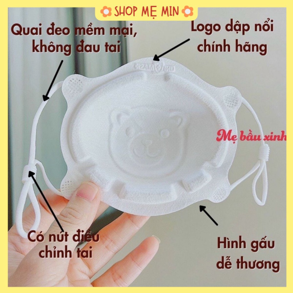 ￼Khẩu trang Gấu UniMask cho bé từ 6 tháng (SET 3 cái)