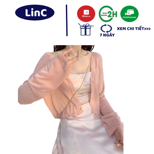 Áo khoác crotop mỏng cardigan dáng sơ mi cho nữ 2022